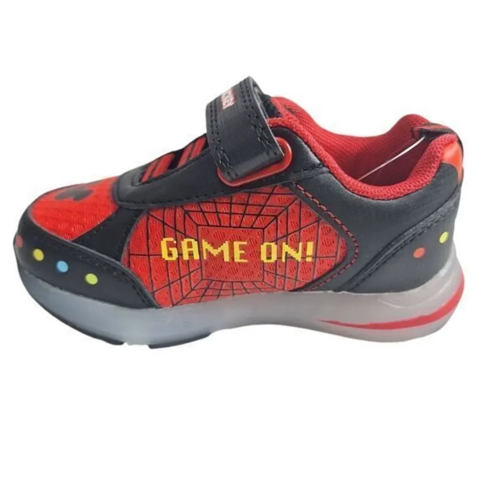 MICKEY Boys Light-Up Shoes Sneakers Toddlers Size 10 (18 Cm) New color Red Black